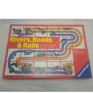 Rivers Roads & Rails Matching Game 1989 Ravensburger Germany-Vintage -COMPLETE